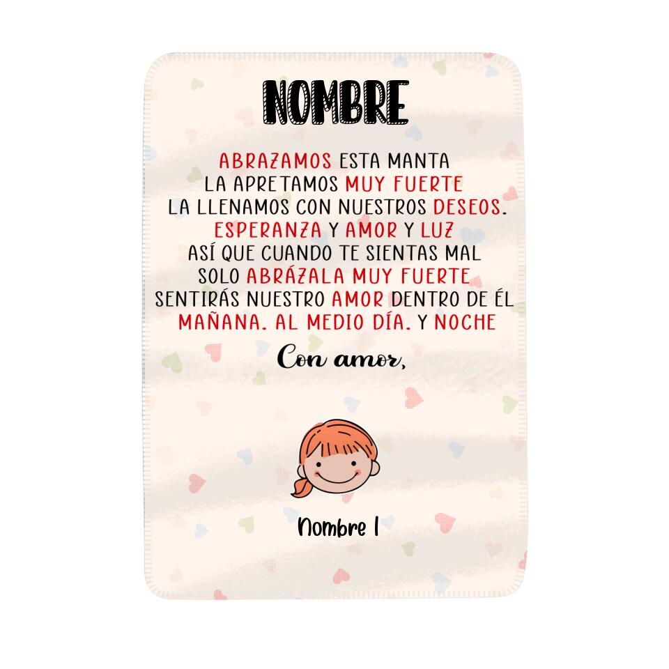 Personalizar Mantas Polar Para Abuela | Personalizado Regalos Para Abuela | Abrazamos esta manta