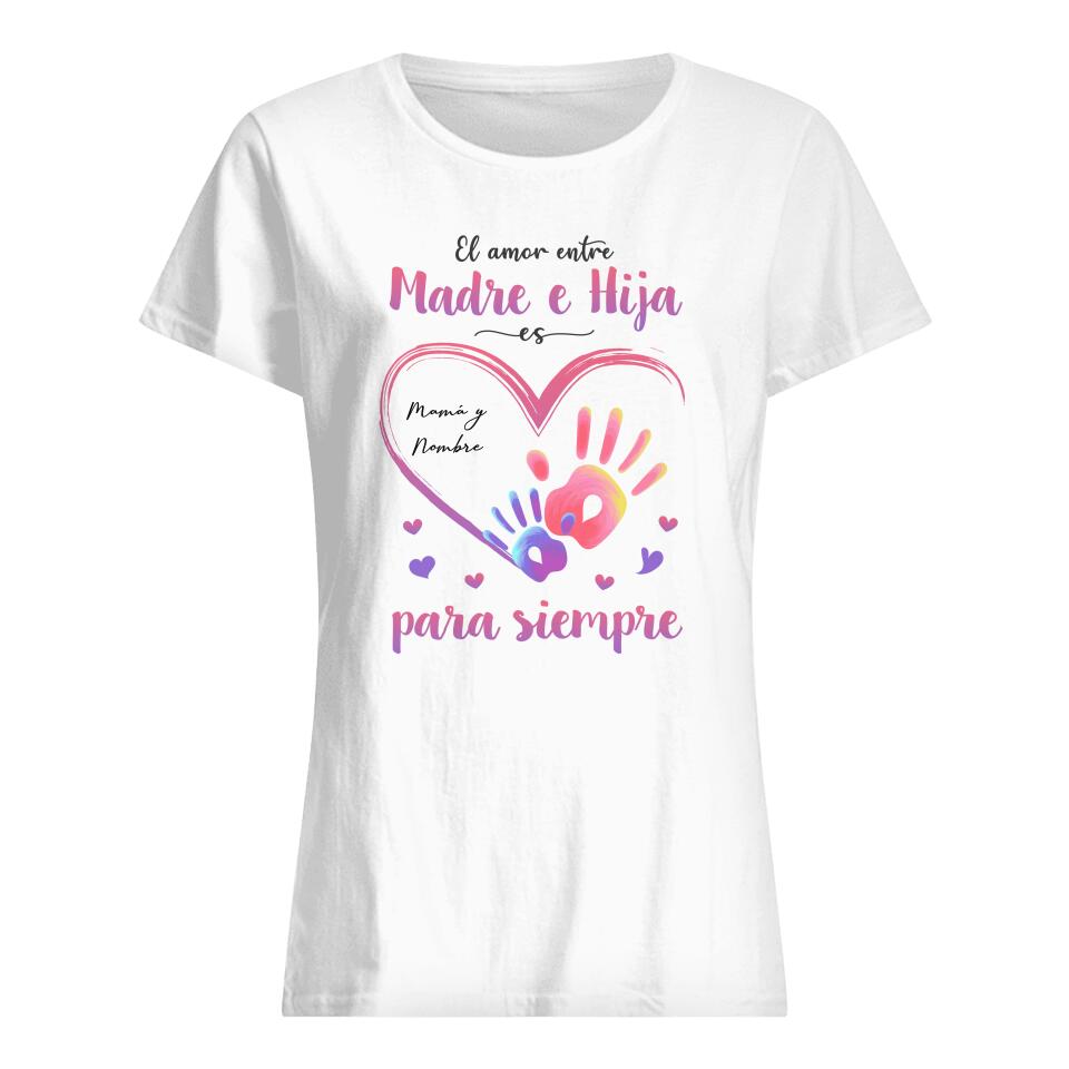 Personalizar Camisetas Para Nueva Mamá | Personalizado Regalo Para Mamás Primerizas | El amor entre Madre e Hija/Hijo para siempre