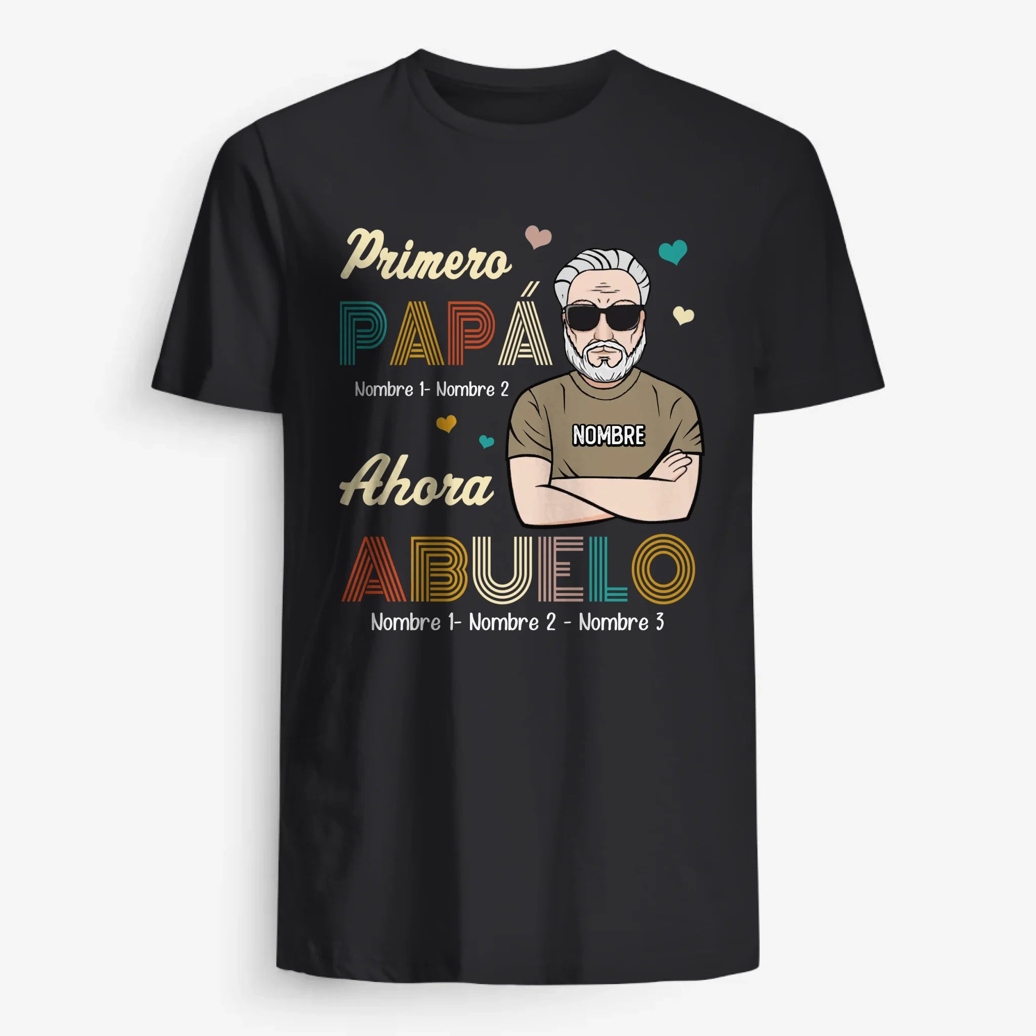 Personalizar Camisetas Para Abuelo primero Papá ahora Abuelo