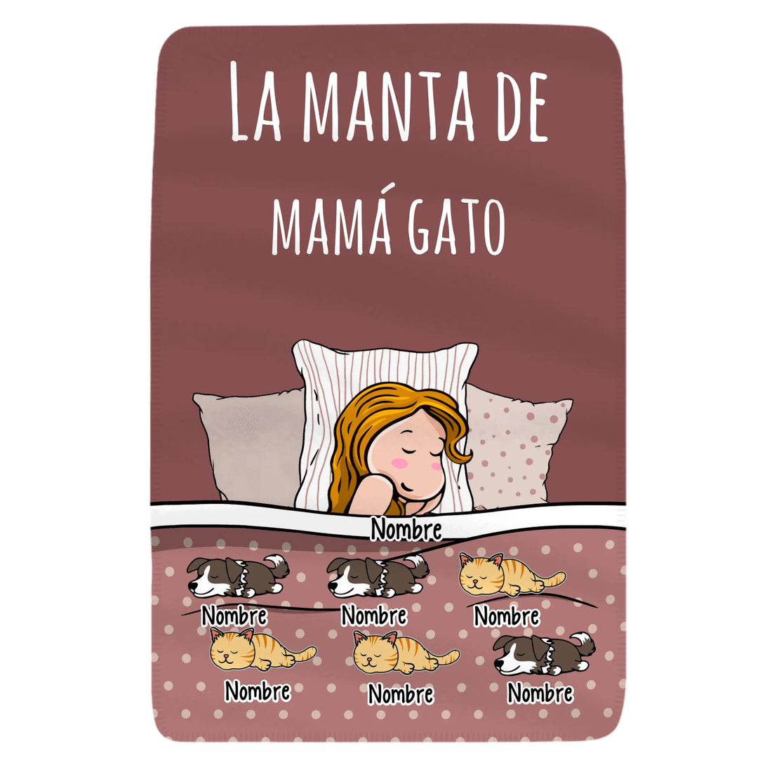 Personalizar Mantas Polar Para Amante De Los Perros Gatos - Manta De Mamá Papá Gato