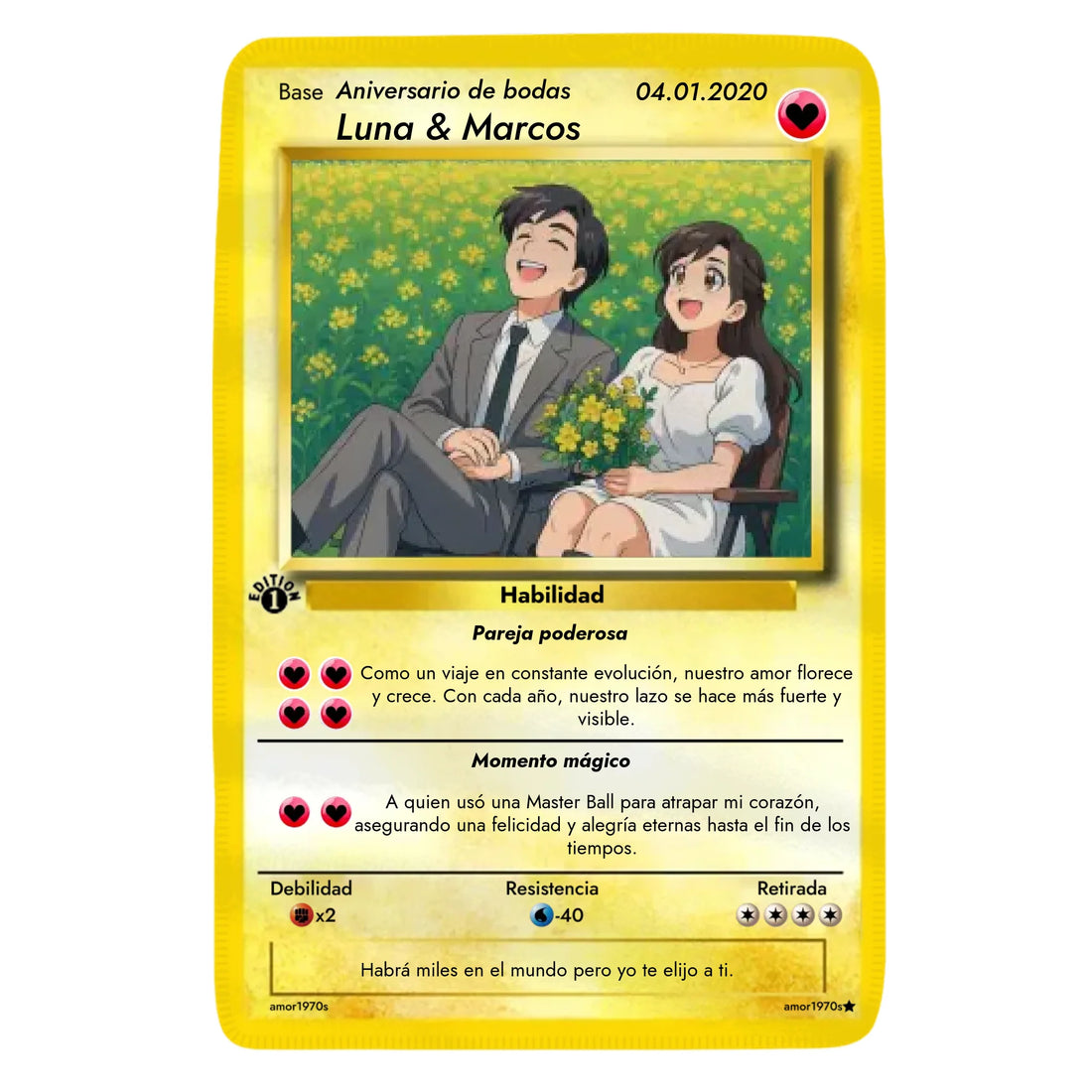 Manta Mágico Personalizada Tarjeta De Amor  – Regalo  Para Pareja En Aniversario, San Valentín