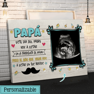 Lienzo Personalizado Para Papá | Personalizado Regalo Para Padre | Primer Día Del Padre papi