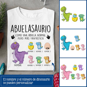 Personalizar Camisetas Para Abuela | Personalizado Regalos Para Abuela | Abuelasaurio Abuela Normal Pero Más Fantástica