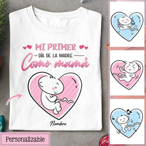Personnalisez des T-shirts pour maman | Cadeau personnalisé pour la mère | Ma première fête des mères en tant que maman
