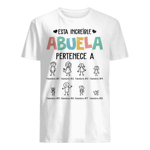 Personalizar Camisetas Para Abuela | Personalizado Regalos Para Abuela | Esta Increíble Abuela Pertenece A