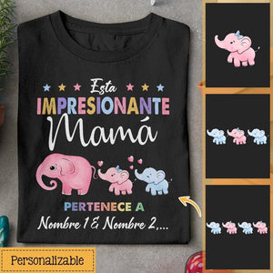 Personalizar Camisetas Para Mamá Abuela | Personalizado Regalos Para Mamá y Abuela | Esta Impresionante Mamá Abuela Pertenece A