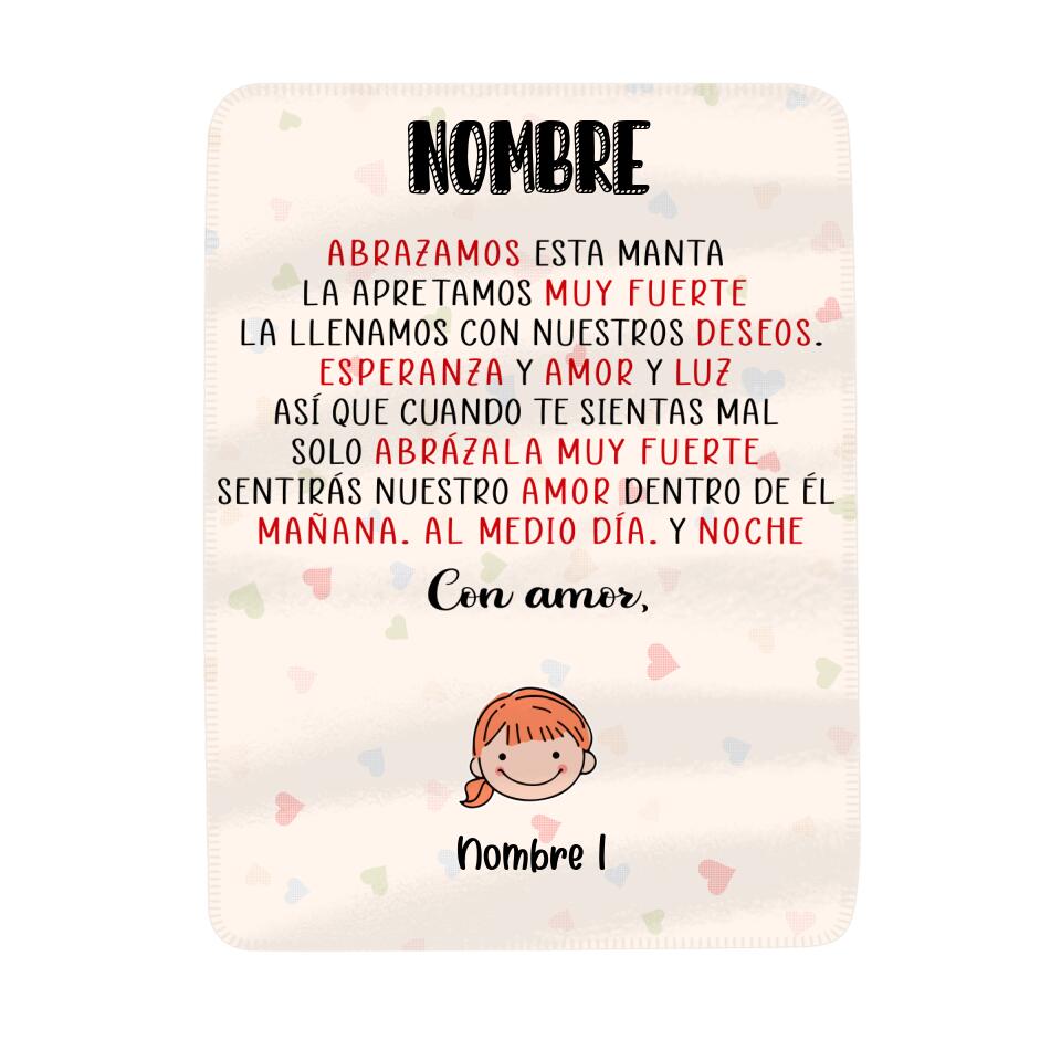 Personalizar Mantas Polar Para Abuela | Personalizado Regalos Para Abuela | Abrazamos esta manta