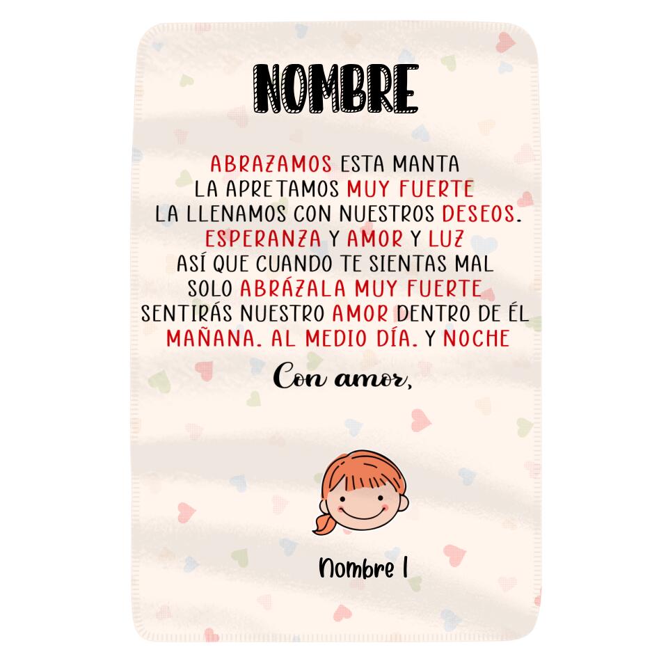 Personalizar Mantas Polar Para Abuela | Personalizado Regalos Para Abuela | Abrazamos esta manta