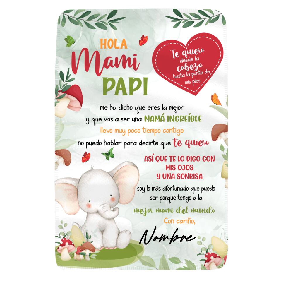 Personalizar Mantas Polar Para Mamá | Personalizado Regalos Para Mamá | 		
Mami Te Quiero De Pies A Cabeza