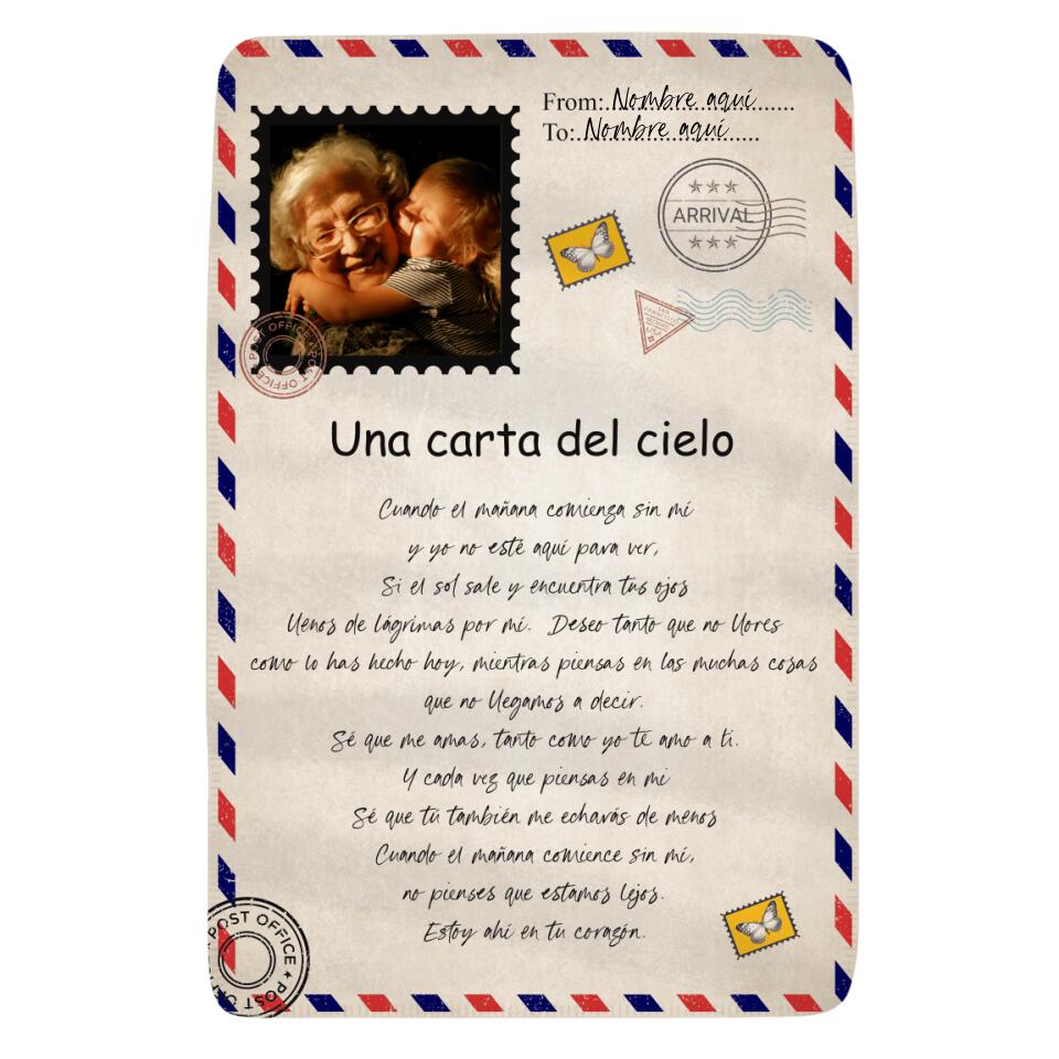 Personalizar Mantas Polar Para Abuelo | Personalizado Regalos Para Abuelo | Una carta del cielo
