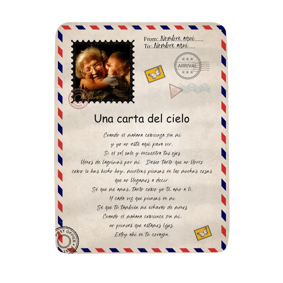Personalizar Mantas Polar Para Abuelo | Personalizado Regalos Para Abuelo | Una carta del cielo