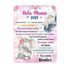 Personalizar Mantas Polar Para Mamá | Personalizado Regalos Para Mamá | Hola Mami Feliz Día De La Madre