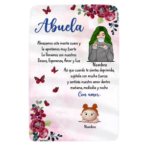 Personalizar Mantas Polar Para Abuela | Personalizado Regalos Para Nana | Abrazamos La Manta Y Pensamos En La Abuela