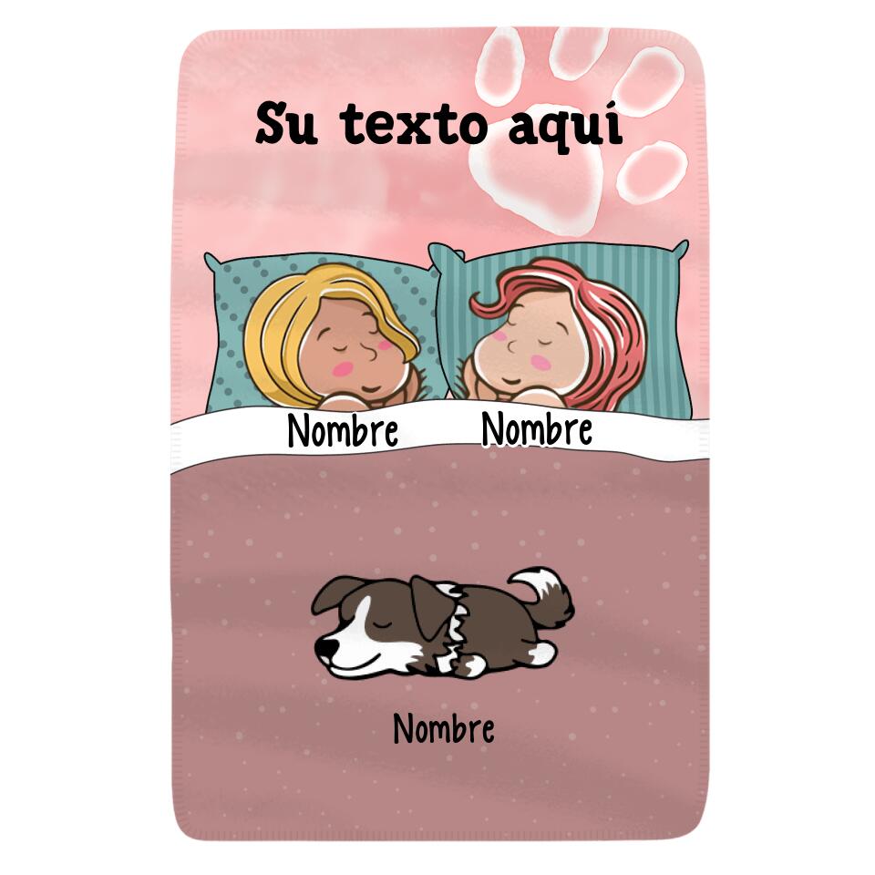 Personalizar Mantas Polar Para Amante De Los Perros gatos | Personalizado Regalos Para Amante De Las Mascotas | Dos Mujeres Manta Perro Gato