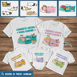 Personnalisez des T-shirts pour les amoureux des chats et des chiens | Cadeaux personnalisés pour les amoureux des animaux | T-shirt officiel du sommeil