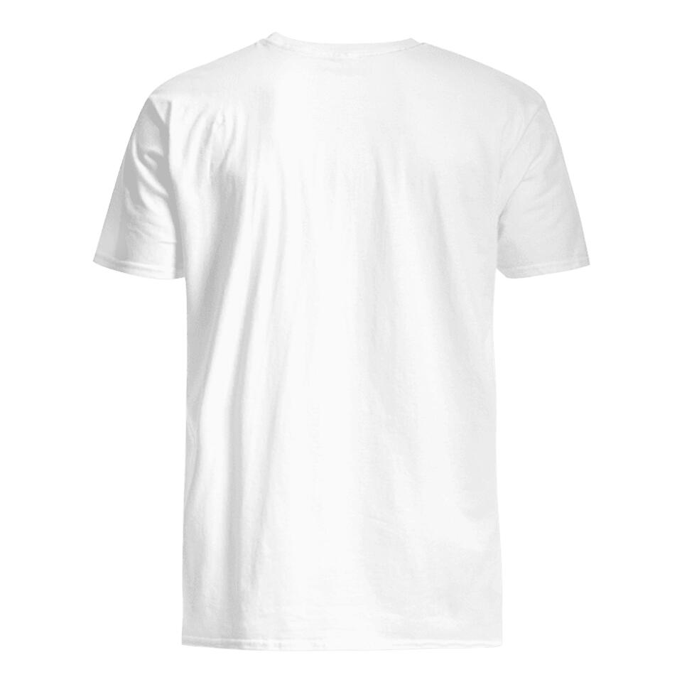 Personnalisez des T-shirts pour papa | Cadeaux personnalisés pour le père| Papa grand-père enfants lien à la main T-Shirt blanc