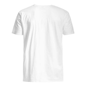 Personalizar Camisetas Para Papá | Personalizado Regalos Para Padre| Enlace de la mano de los niños del abuelo del papá camiseta blanca