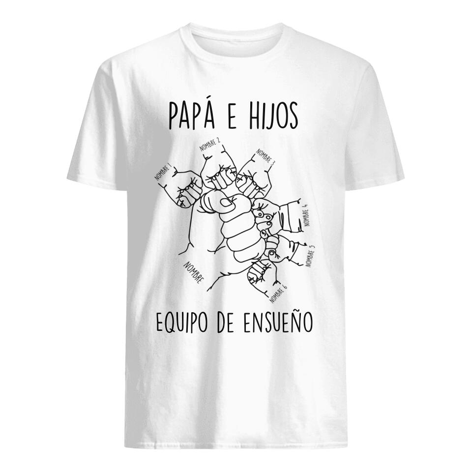 Personnalisez des T-shirts pour papa | Cadeaux personnalisés pour le père | Lien indestructible entre papa et enfants