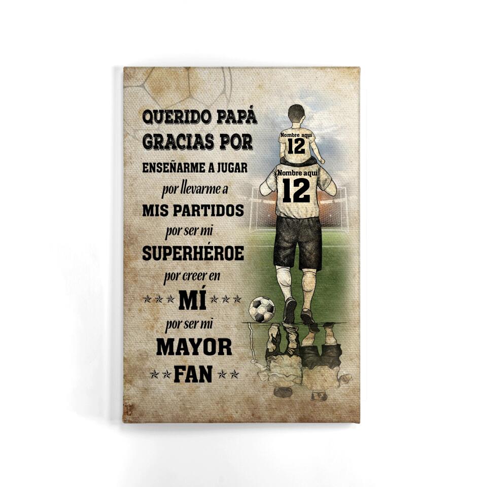 Lienzo Personalizado Para Papá | Personalizado Regalos Para Padre | Papá Mi Mayor Fan