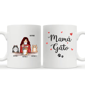 Tasse personnalisée pour maman chat | Cadeaux personnalisés pour les amoureux des chats | Maman chat