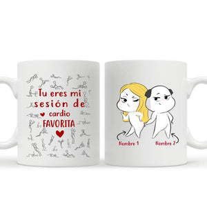 Tasse de couple personnalisée | Cadeaux personnalisés pour les couples | Tu es ma séance de cardio préférée