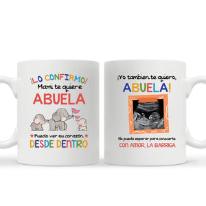 Taza Personalizada Para Abuela | Personalizado Regalos Para Abuela | Abuela Puedo Ver Su Corazón Desde Dentro