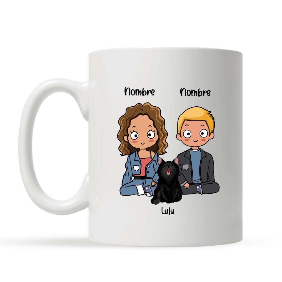 Taza Personalizada Para Amantes De Los Gatos | Personalizado Regalos Para Pareja | 
Tu + Yo y las Mascotas