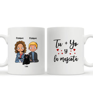 Taza Personalizada Para Amantes De Los Gatos | Personalizado Regalos Para Pareja | 
Tu + Yo y las Mascotas