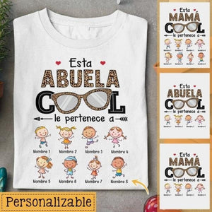 Personnalisez des T-shirts pour maman et grand-mère | Cadeaux personnalisés pour maman et grand-mère | Cette maman cool grand-mère appartient à