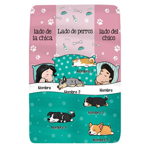 Personalizar Mantas Polar Para Los Amantes De Los Perros | Personalizado Regalos Para Los Amantes De Los Perros | Lado Del Chico Lado De Perros Lado De La Chica