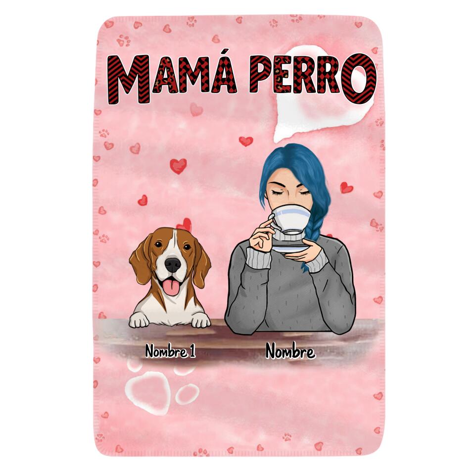 Personalizar Mantas Polar Para Amante De Los Gatos | Personalizado Regalos Para Mujer | Mamá perro
