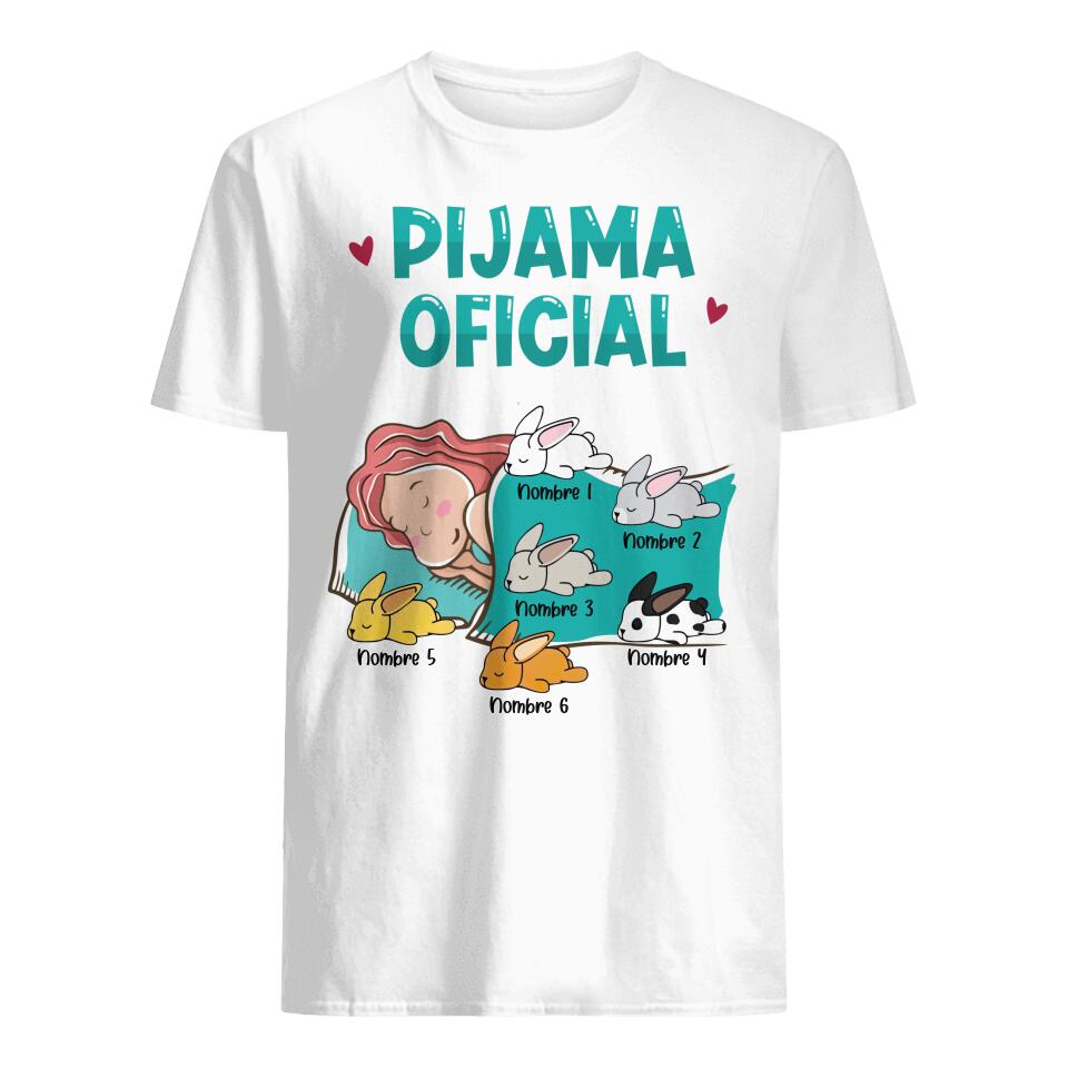 Pijama oficial, Personalizable Camiseta unisex para los amantes de los conejos