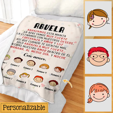 Personalizar Mantas Polar Para Abuela | Personalizado Regalos Para Abuela | Abrazamos esta manta