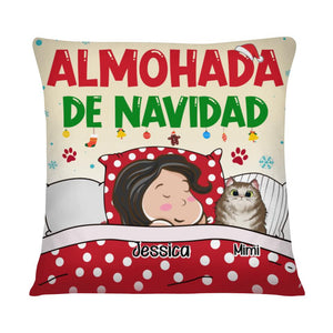 Cojines Personalizados Para Los Amantes De Los Gatos | Personalizado Regalos Para Los Amantes De Los Gatos | Almohada De Navidad