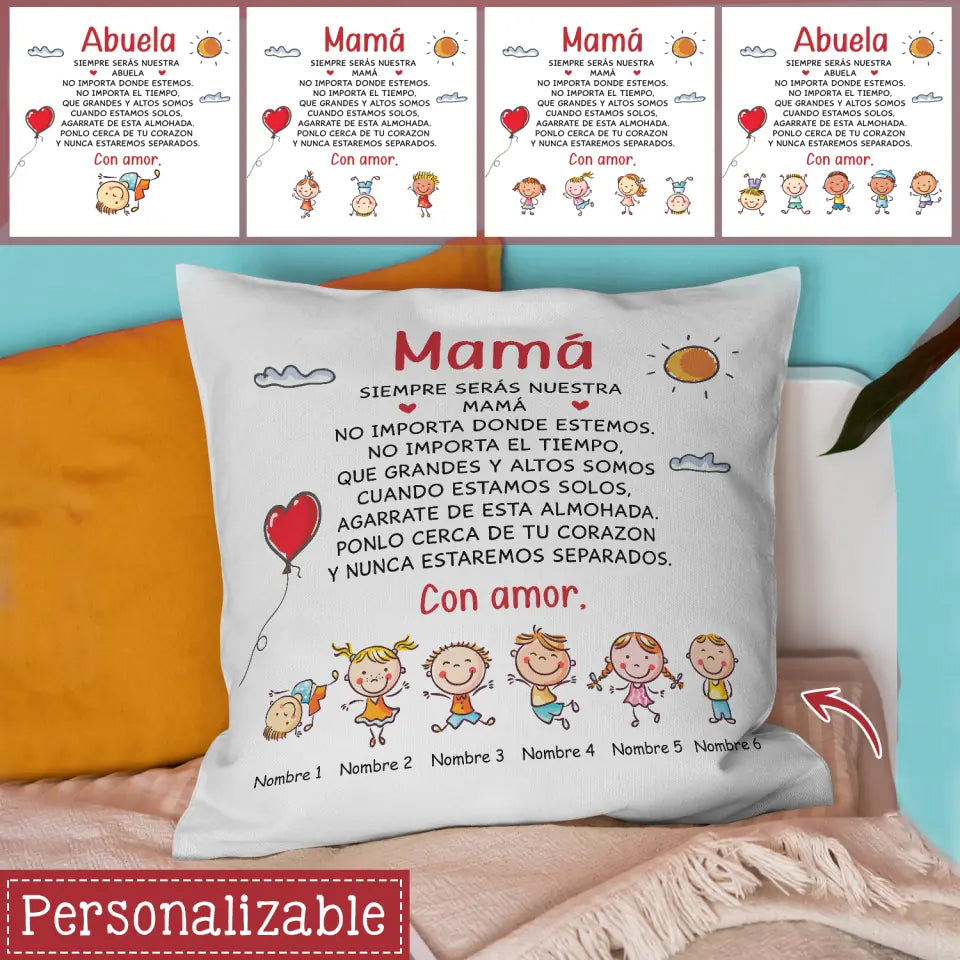 Cuscini personalizzati per nonna e mamma | Regali personalizzati per la nonna e la mamma | Con amore