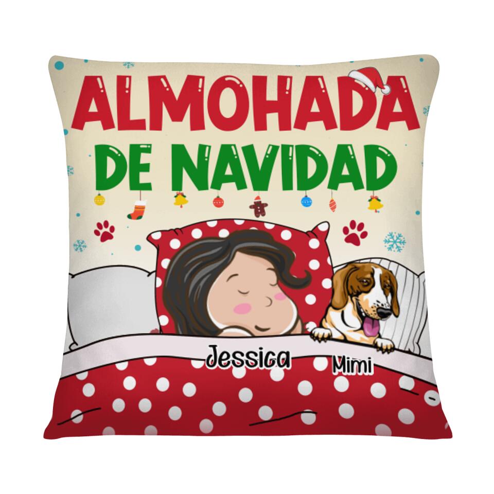 Cojines Personalizados Para Los Amantes De Los Perros | Personalizado Regalos Para Los Amantes De Los Perros | Almohada De Navidad