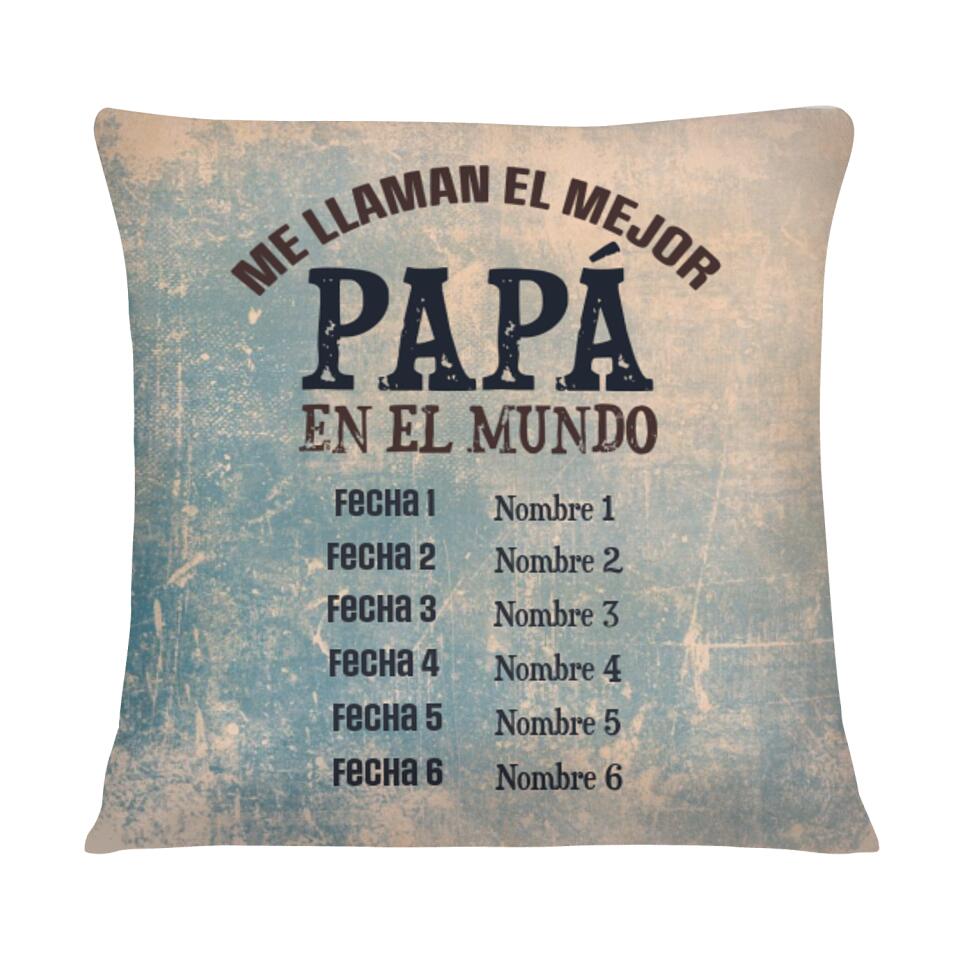 Coussins personnalisés pour papa | Cadeaux personnalisés pour le père | On m'appelle le meilleur papa du monde, coussin personnalisable pour papa