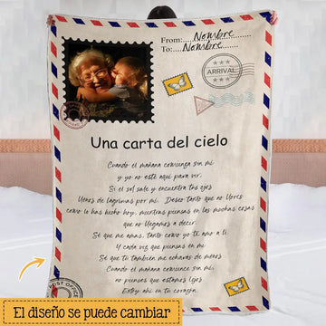 Personalizar Mantas Polar Para Abuelo | Personalizado Regalos Para Abuelo | Una carta del cielo