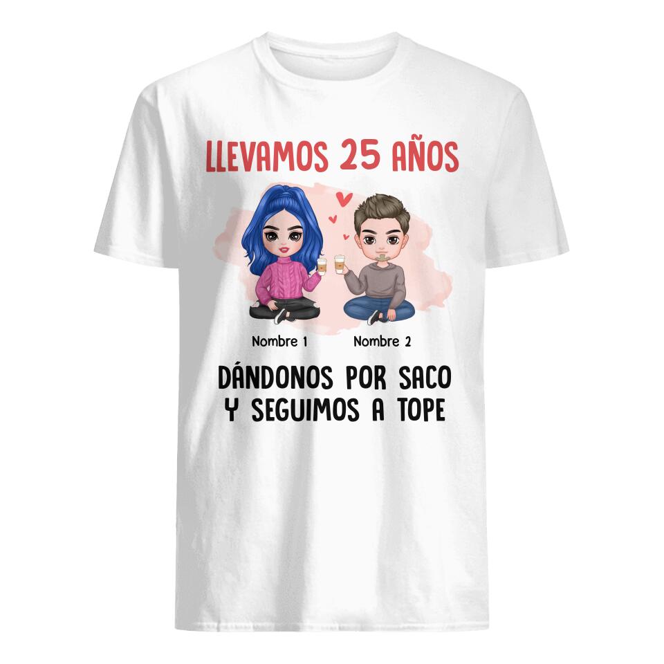 Personalizar Camisetas Para Pareja | Personalizado Regalos Para Pareja | Llevamos Dándonos Por Saco