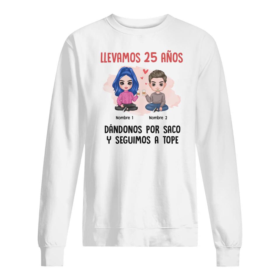 Personalizar Camisetas Para Pareja | Personalizado Regalos Para Pareja | Llevamos Dándonos Por Saco