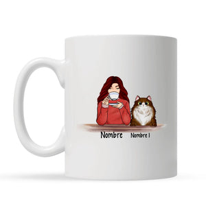 Taza Personalizada Para Las Amantes De Los Gatos | Personalizado Regalos Para Las Amantes De Los Gatos | La Vida No Es Perfecta