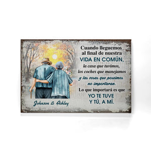 Toile personnalisée pour couple | Cadeaux personnalisés pour les couples | Stand de notre vie ensemble