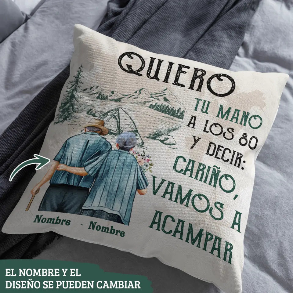 Cojines Personalizados Para Pareja | Personalizado Regalos Para Pareja | Cariño Vamos A Acampar