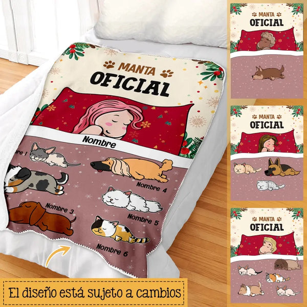 Personalizar Mantas Polar Para Amante De Los Mascosta - Manta Oficial Amantes De Perros Y Gatos