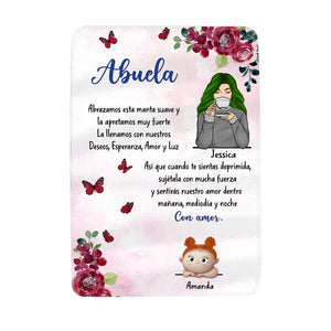 Personalizar Mantas Polar Para Abuela | Personalizado Regalos Para Nana | Abrazamos La Manta Y Pensamos En La Abuela