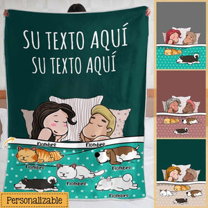 Personalizar Mantas Polar Para Amantes De Los Gatos Y Los Perros | Personalizado Regalos Para Amante De Los Animales | Couple La Manta De Tú Y Yo Perro Gato