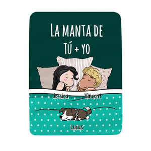 Personalizar Mantas Polar Para Amantes De Los Gatos Y Los Perros | Personalizado Regalos Para Amante De Los Animales | Couple La Manta De Tú Y Yo Perro Gato