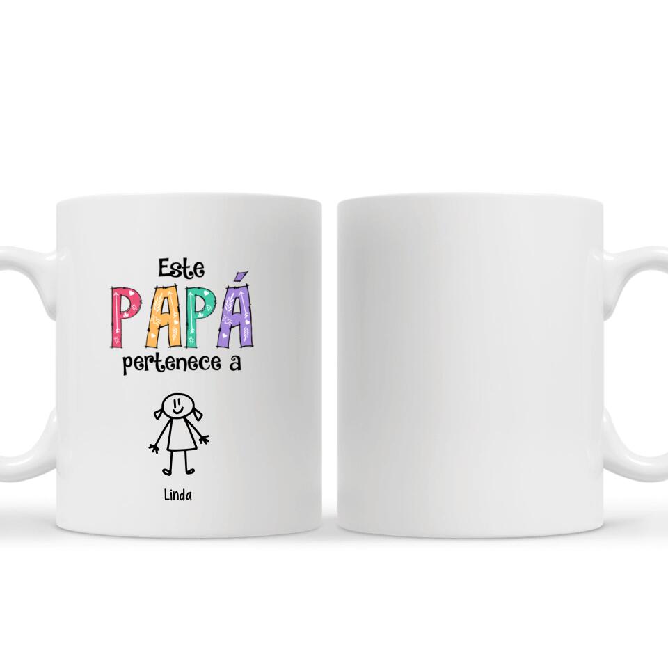 Taza Personalizada Para Papá | Personalizado Regalos Para Papá | Este  Papá/Abuelo Pertenece a