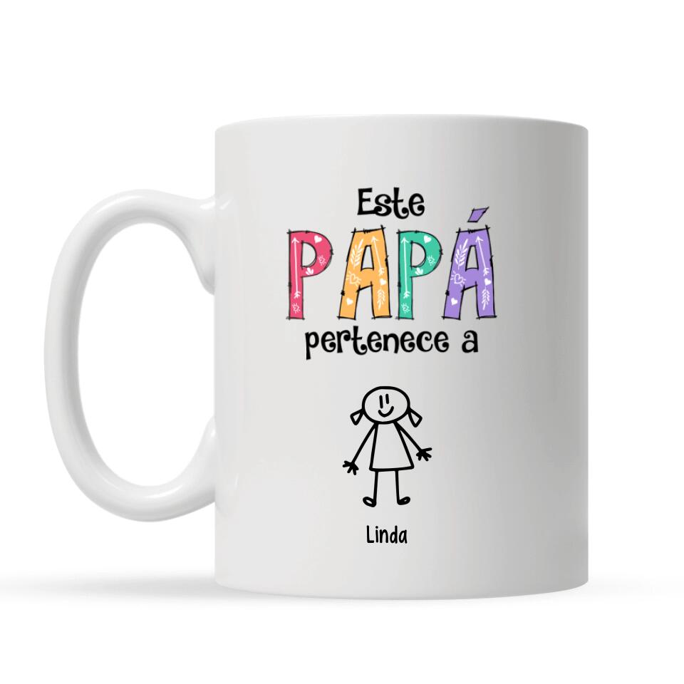 Tasse personnalisée pour papa | Cadeaux personnalisés pour papa | Ce père/grand-père appartient à