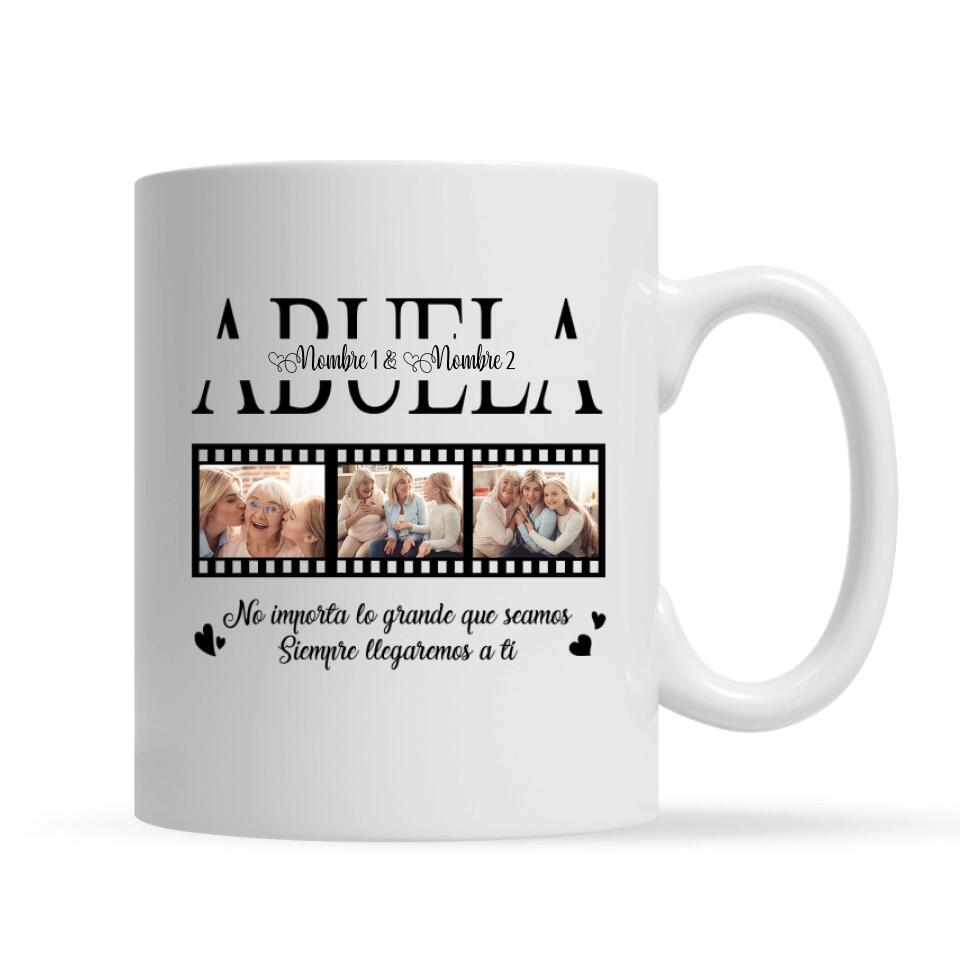 Taza Personalizada Para Abuela | Personalizado Regalos Para Abuela | Abuela No Importa Lo Grande Que Seamos Siempre llegaremos A Ti